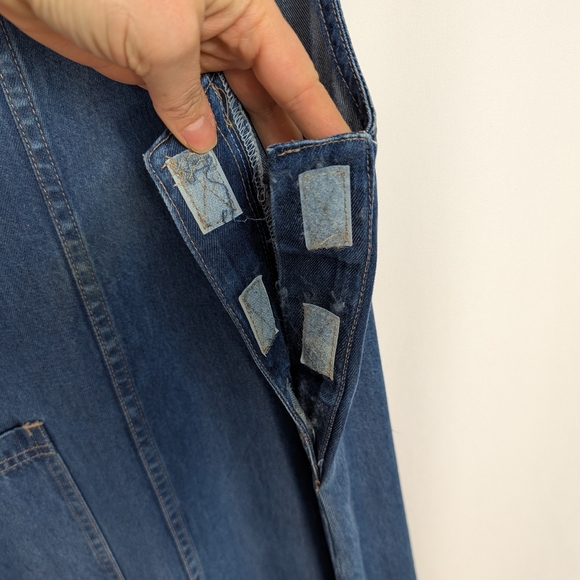 Denim Sleeveless A-Line Midi Dress - Picture 5 of 9